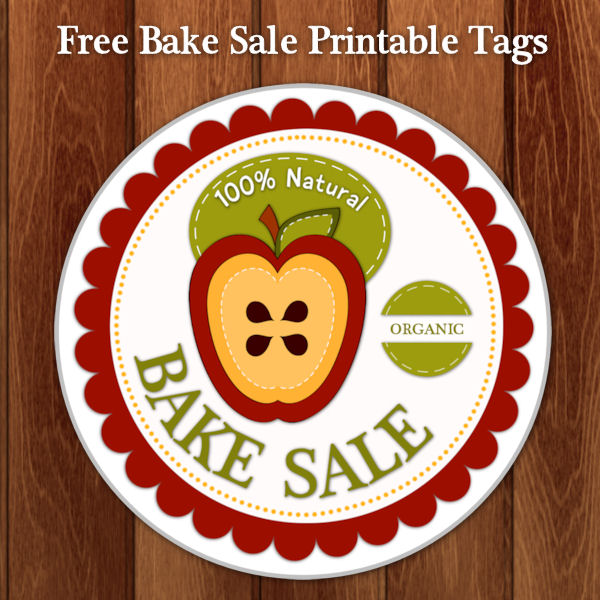 Organic Apple Bake Sale Tags