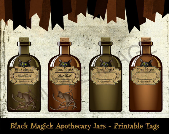 Black Magick Apothecary Jars
