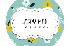 2inch-round-flowers-bluebg-happy-mail-sticker