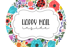 Printable Happy Mail Envelope Seal Stickers Commercial Use Print