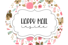 2inch-round-woodland-pink-animals-happy-mail-sticker