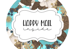 2inch-brown-cream-blue-flowers-happy-mail-sticker