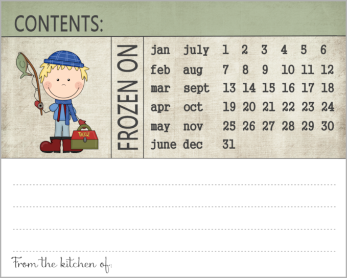 ice fishing freezer labels