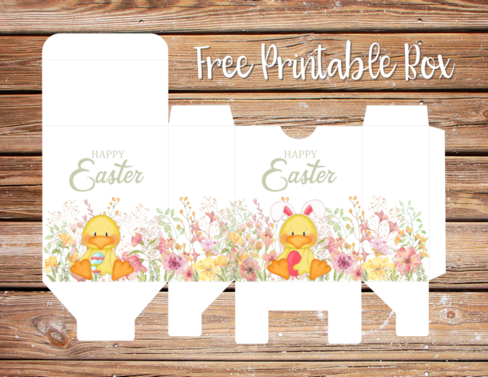 Happy Easter Printable Gift Box