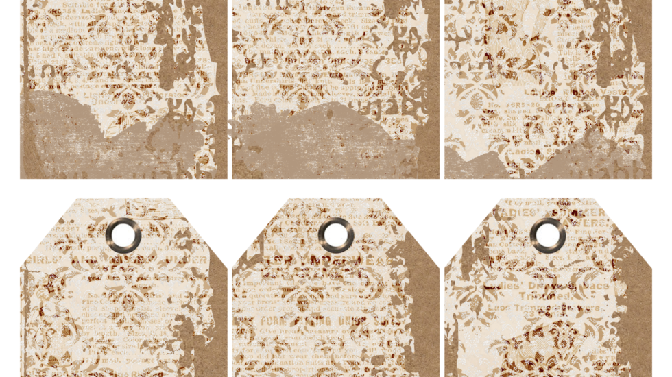 Vintage printable gift tags