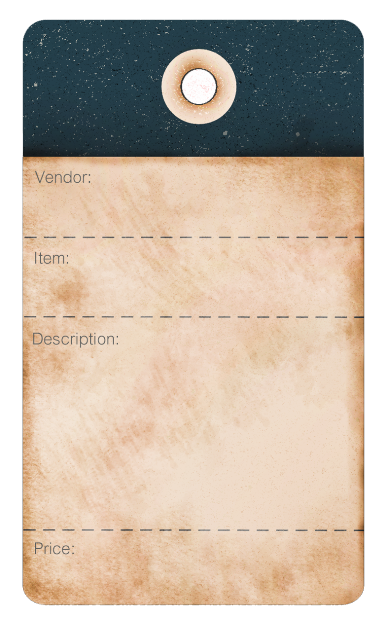 vintage blue distressed printable tags
