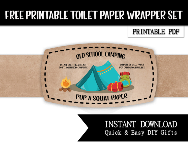 funny camping toilet paper wrapper