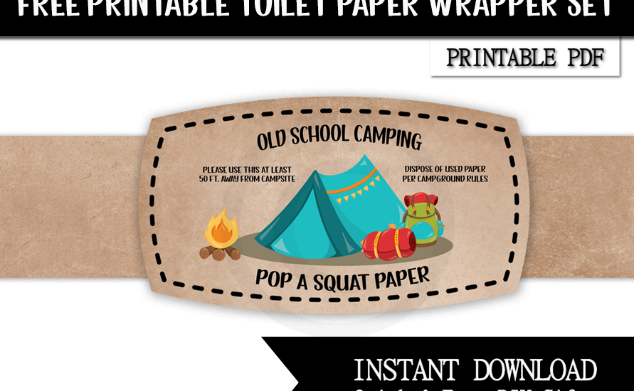 funny camping toilet paper wrapper