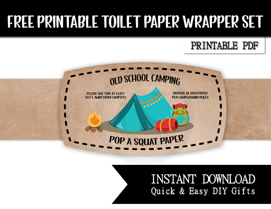 funny camping toilet paper wrapper