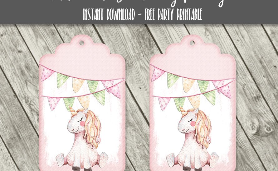 Unicorn Birthday Party Tags