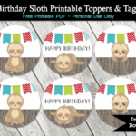 sloth birthday party free download