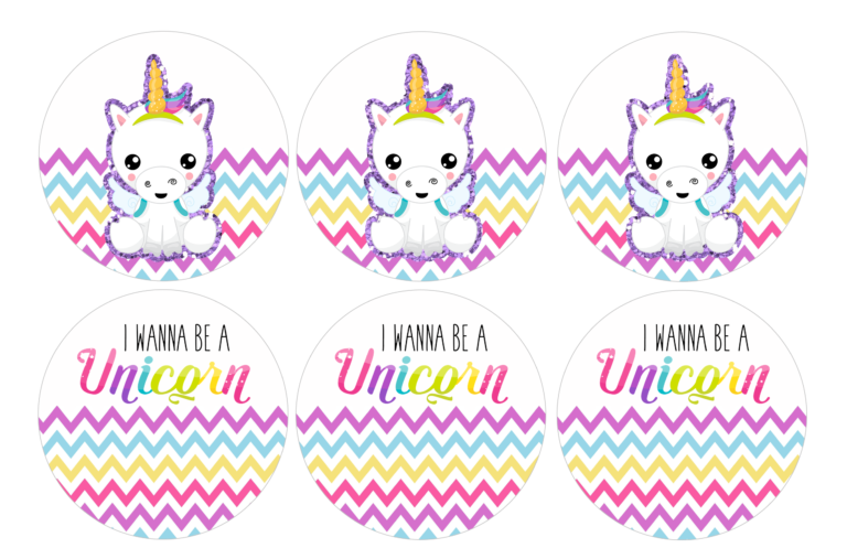 unicorn cupcake toppers free download