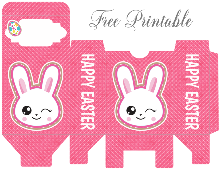 emoji bunny easter box printable