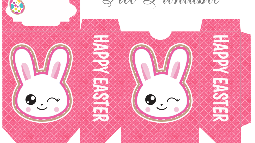 emoji bunny easter box printable