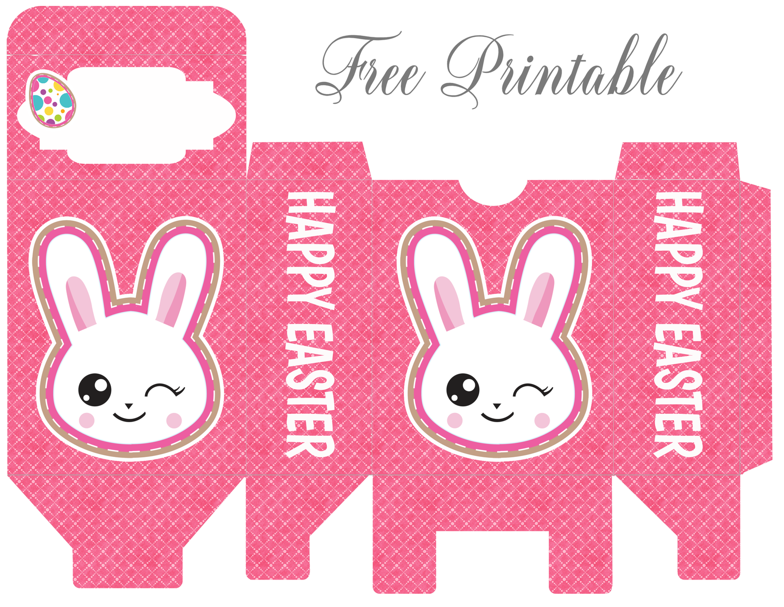 emoji bunny easter box printable