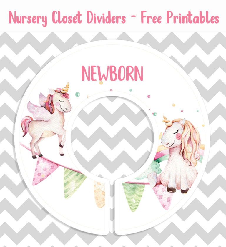Unicorn Closet Divider Printable