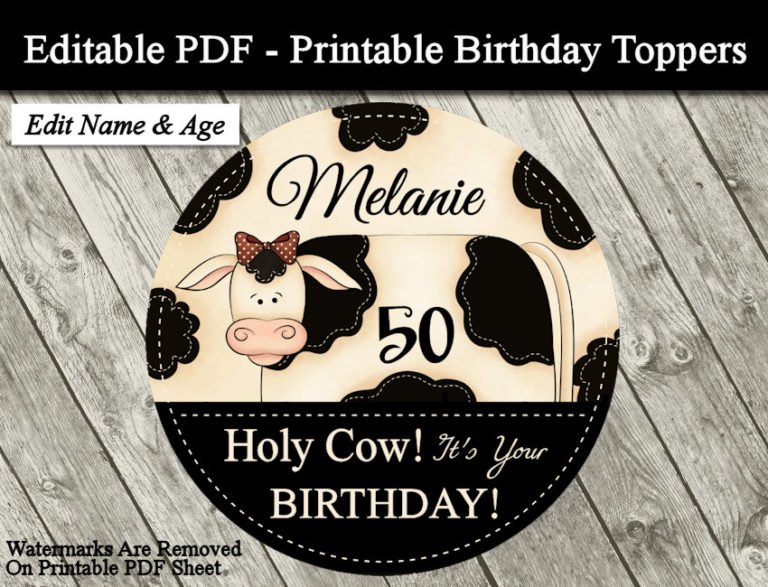 Country Farm Cow Printable