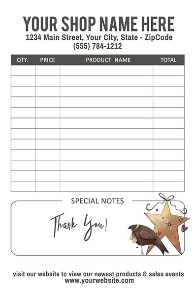 Old Crow Customer Receipt