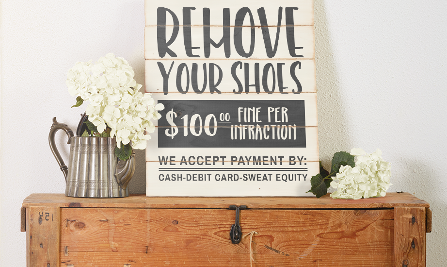 Funny Sign Remove Your Shoes SVG