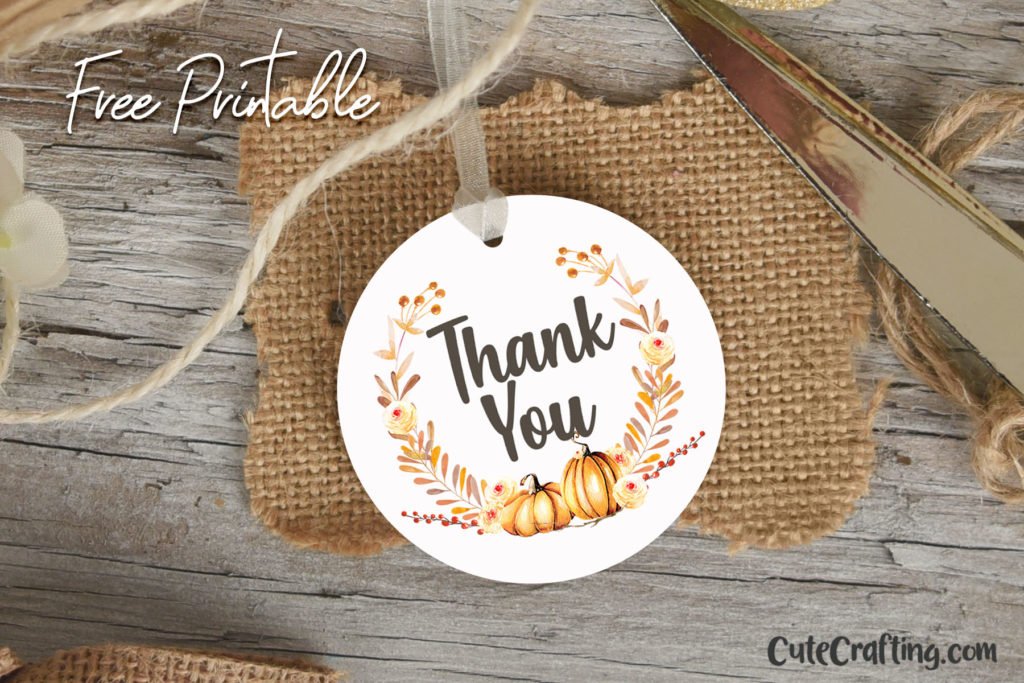 free pumpkin thank you tags