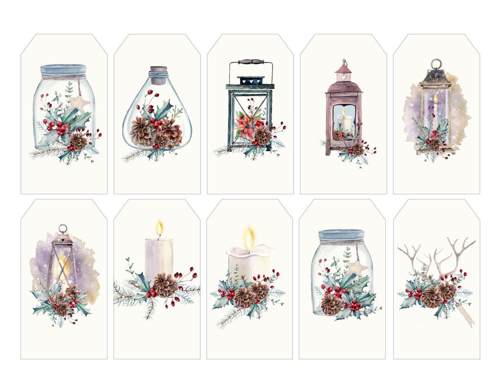preview christmas arrangement tags