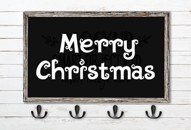 merry christmas svg word art algae