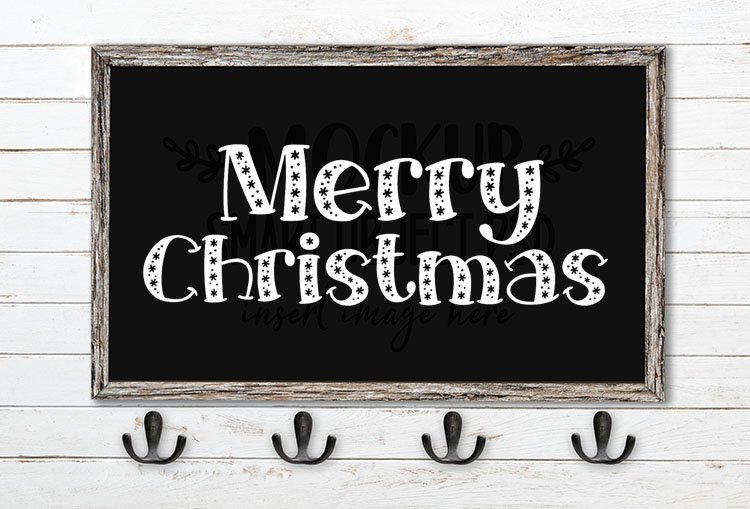 Merry Christmas SVG Word Art Big Frost