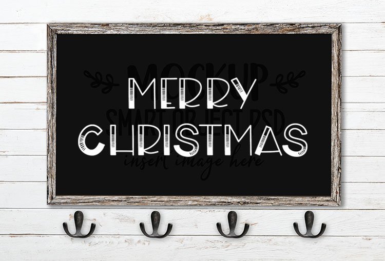 Merry Christmas SVG Word Art Boardwalk