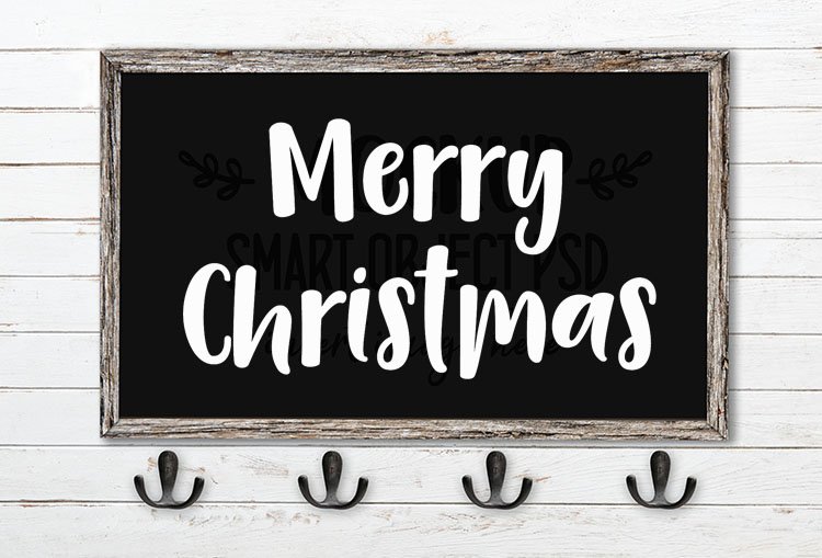 Merry Christmas SVG Word Art Camica