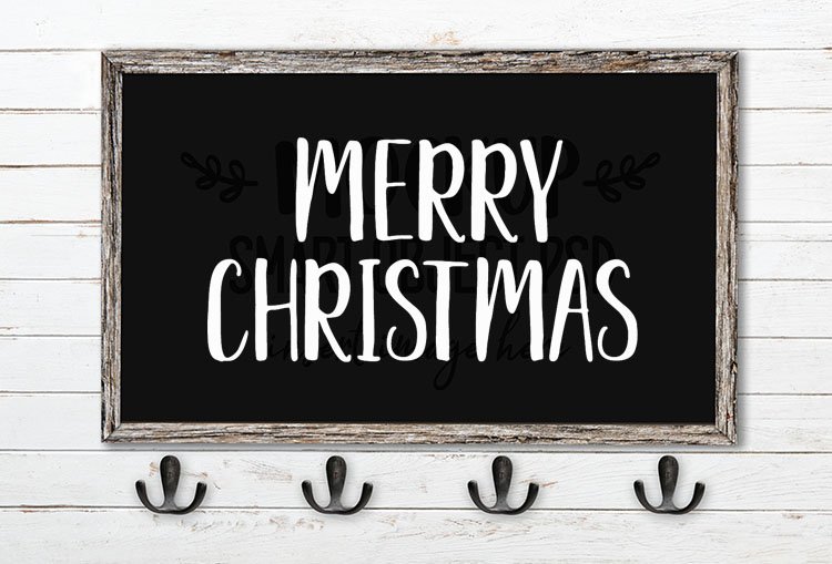 merry christmas svg word art delaney sans