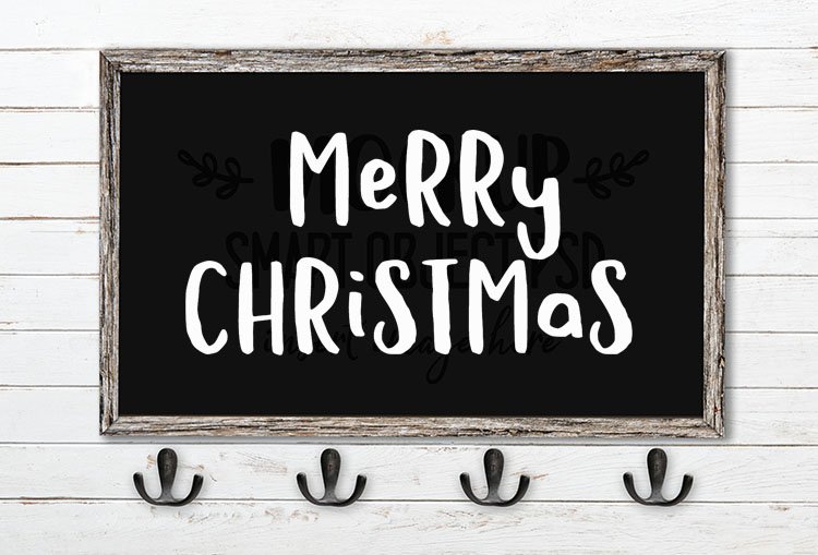 merry christmas svg word art hola bisou fun font