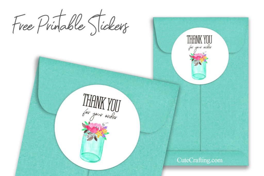 thank you for your order stickers