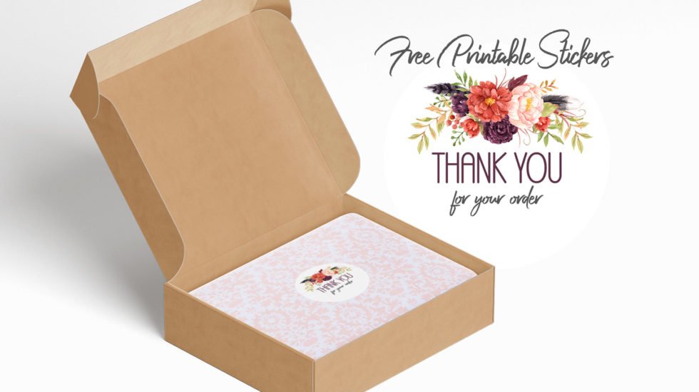 thank you for your order printable stickers