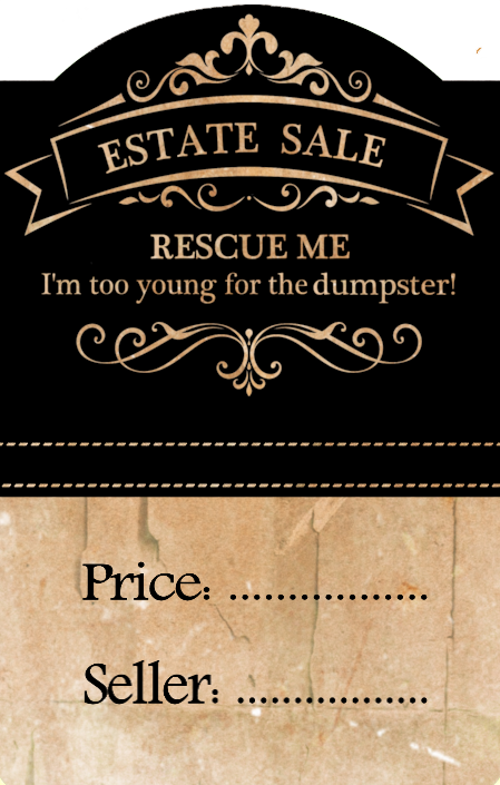 estate sale price tags