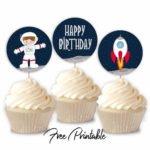 Outer Space Printable Astronaut Cupcake Toppers