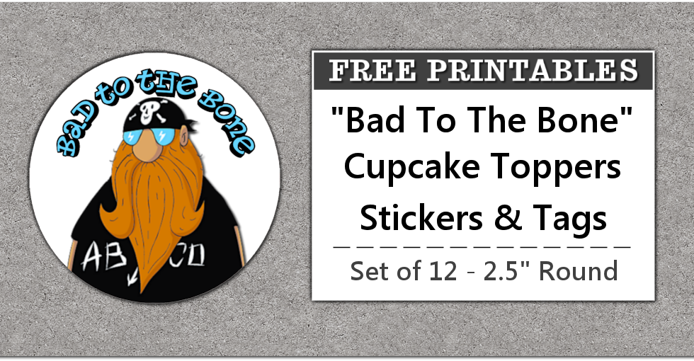 printable biker party favors labels stickers