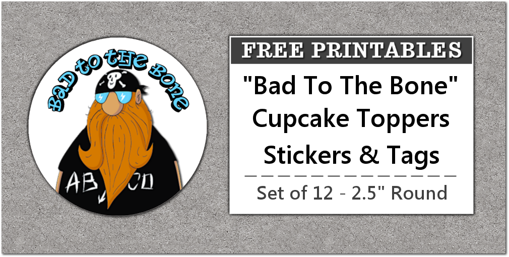 printable biker party favors labels stickers