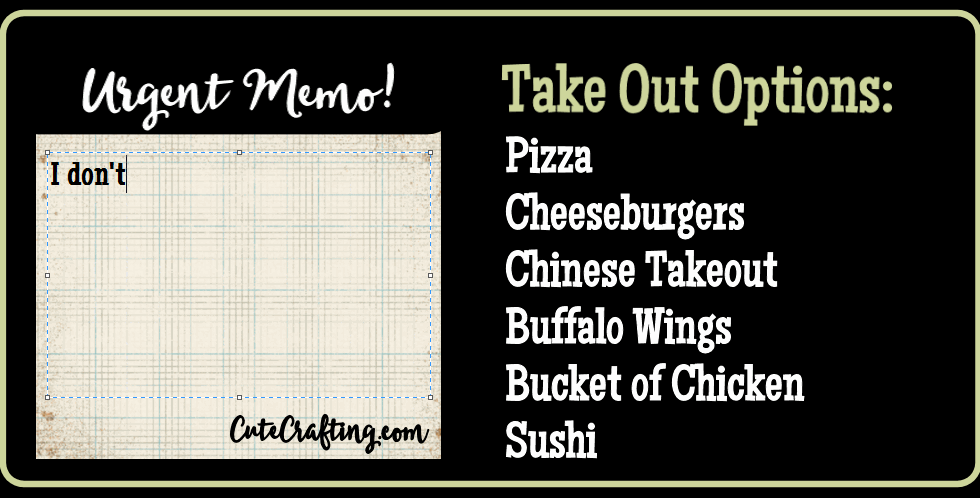funny animation take out order