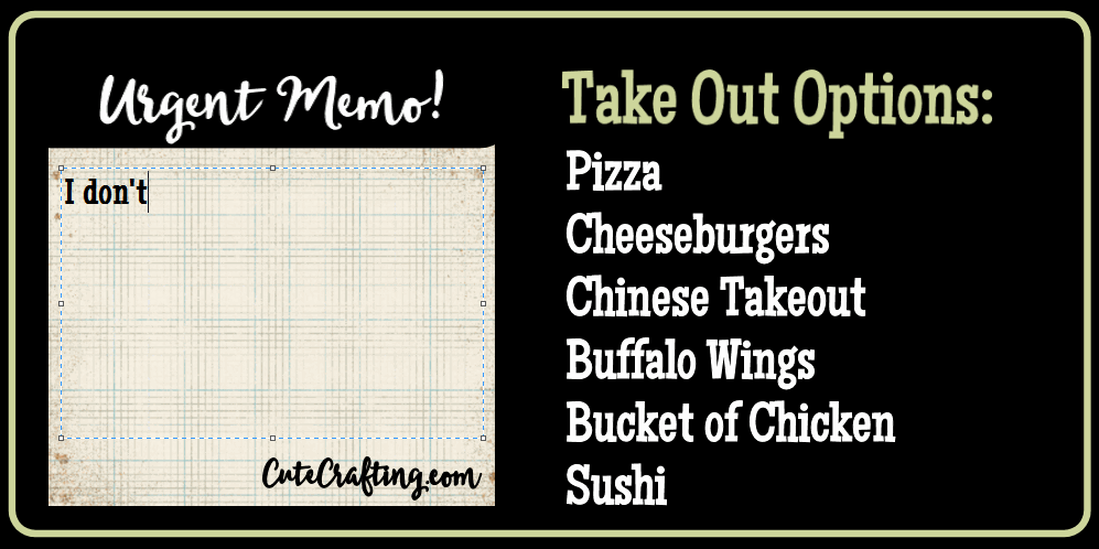 funny animation take out order