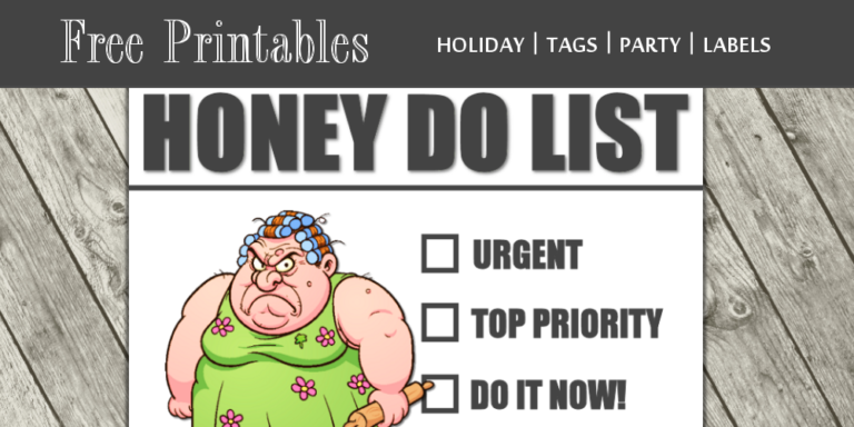 funny honey do list printable free download