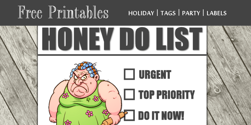 funny honey do list printable free download