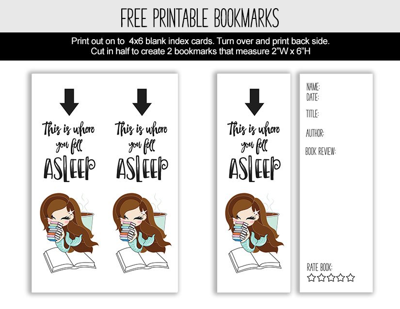 mermaid librarian book review printable bookmark