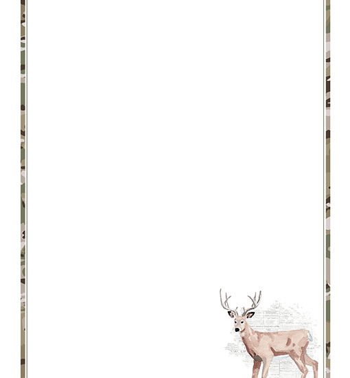 Printable Deer Stationery Paper