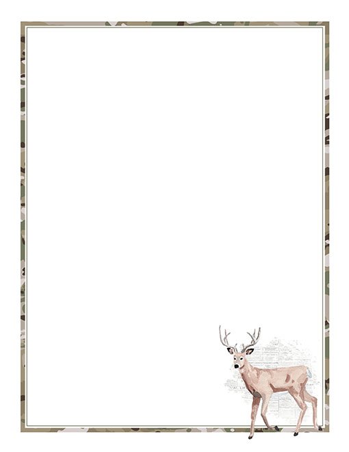 Printable Deer Stationery Paper