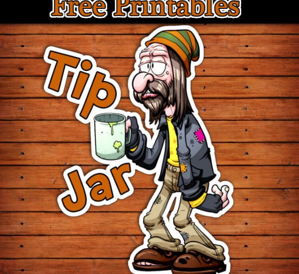 funny tip jar printable label free download