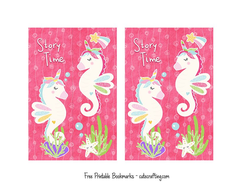 Seacorns Magical Seahorse Bookmarks For Kids