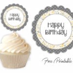yellow grey birthday printable