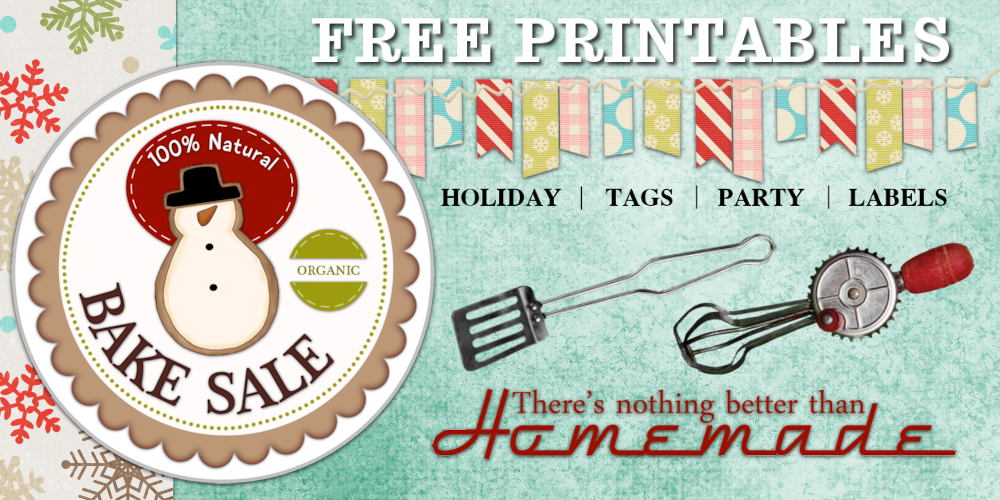 bake sale printable stickers and tags