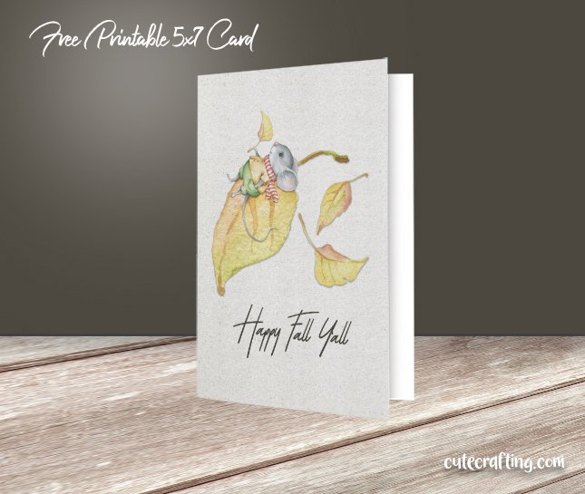 happy fall y'all printable card