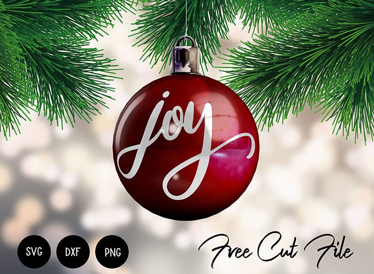 Joy Christmas SVG for Ornaments
